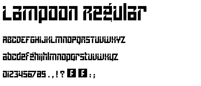 Lampoon Regular font